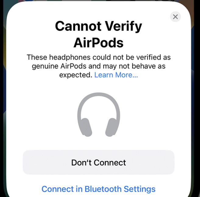 Apple announces iOS 16 will detect counterfeit AirPods, iPhone pop-ups already appear (with live video test)