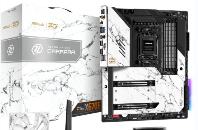 ASRock Announces X670E Taichi Carrara Motherboard: Covered in White Marbled Thermal Armor