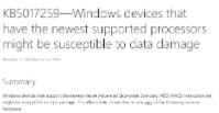 Microsoft admits CPUs too advanced can make Win11 data corrupt, then releases patch that causes performance drop